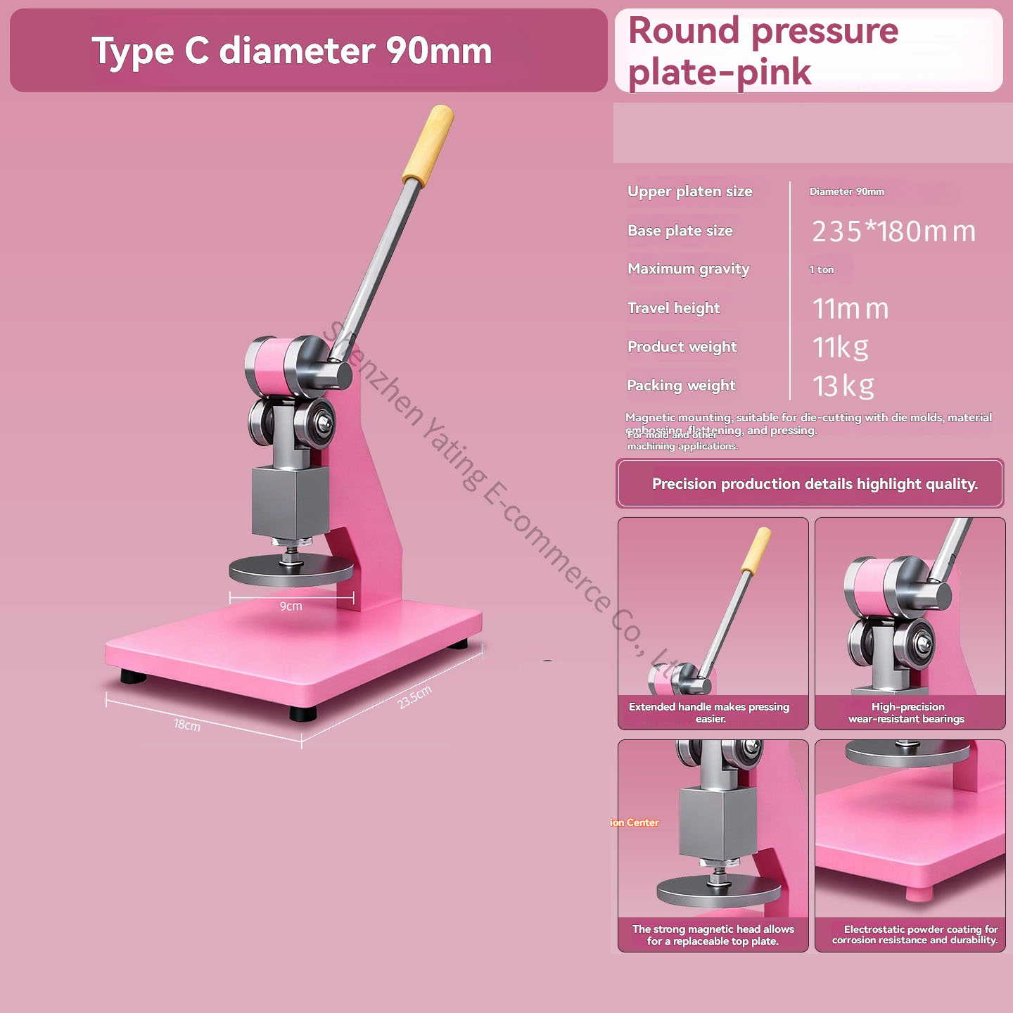 Die Cutting Machine - C-förmige Runde Druckplatte, 90mm Manuelle DIY