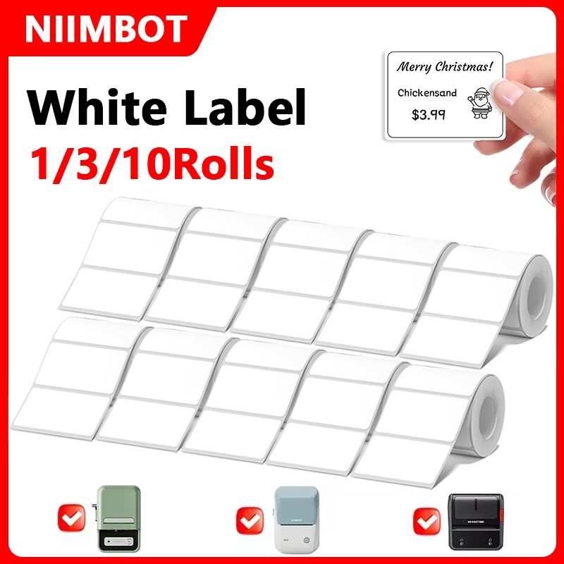 Niimbot 1/3/10 Rollen weißes T – Commercial Printing Inc Bewertung und Preis