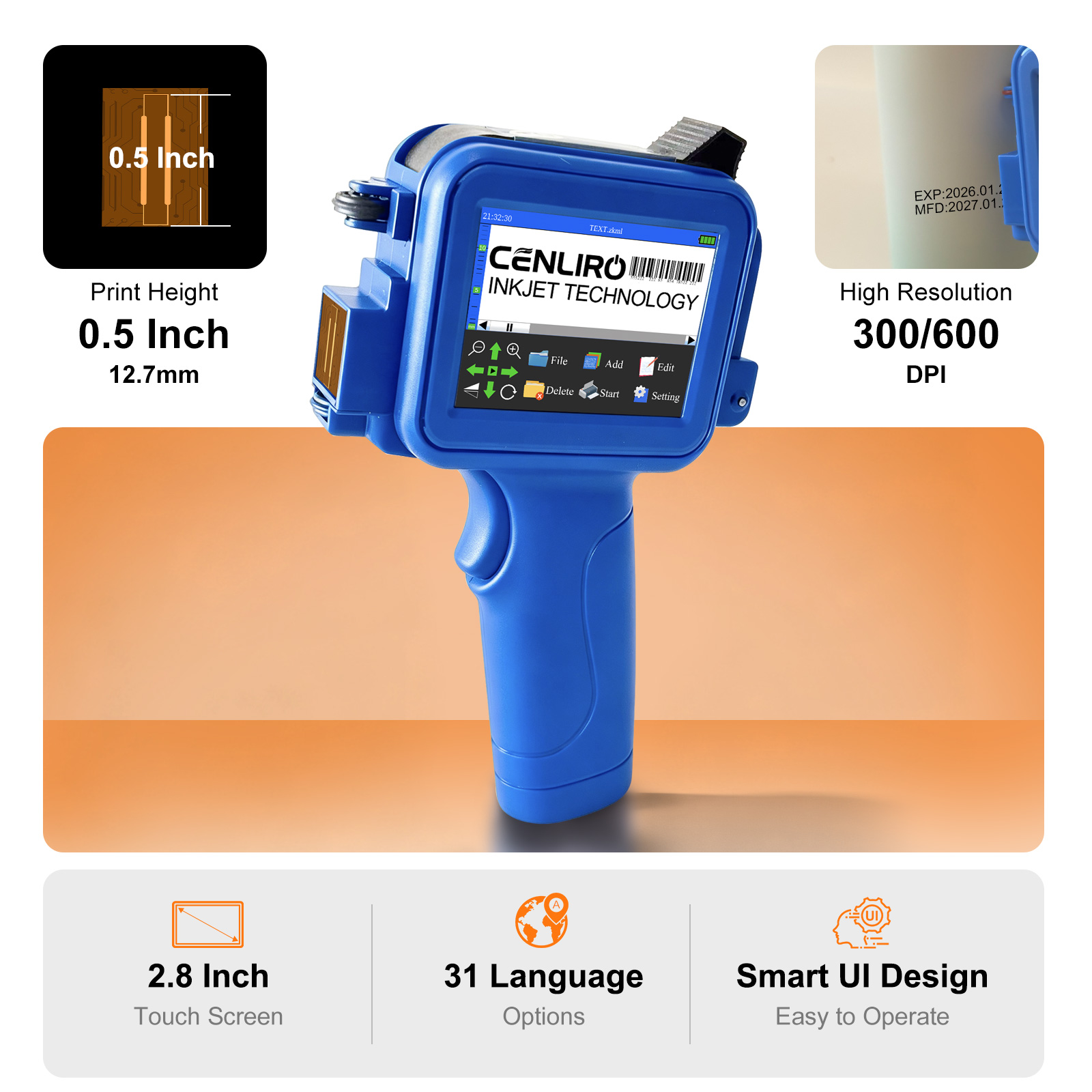 Cenliro Mini-Handtintenstrahld – Commercial Printing Inc Bewertung und Preis